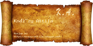 Knézy Attila névjegykártya
